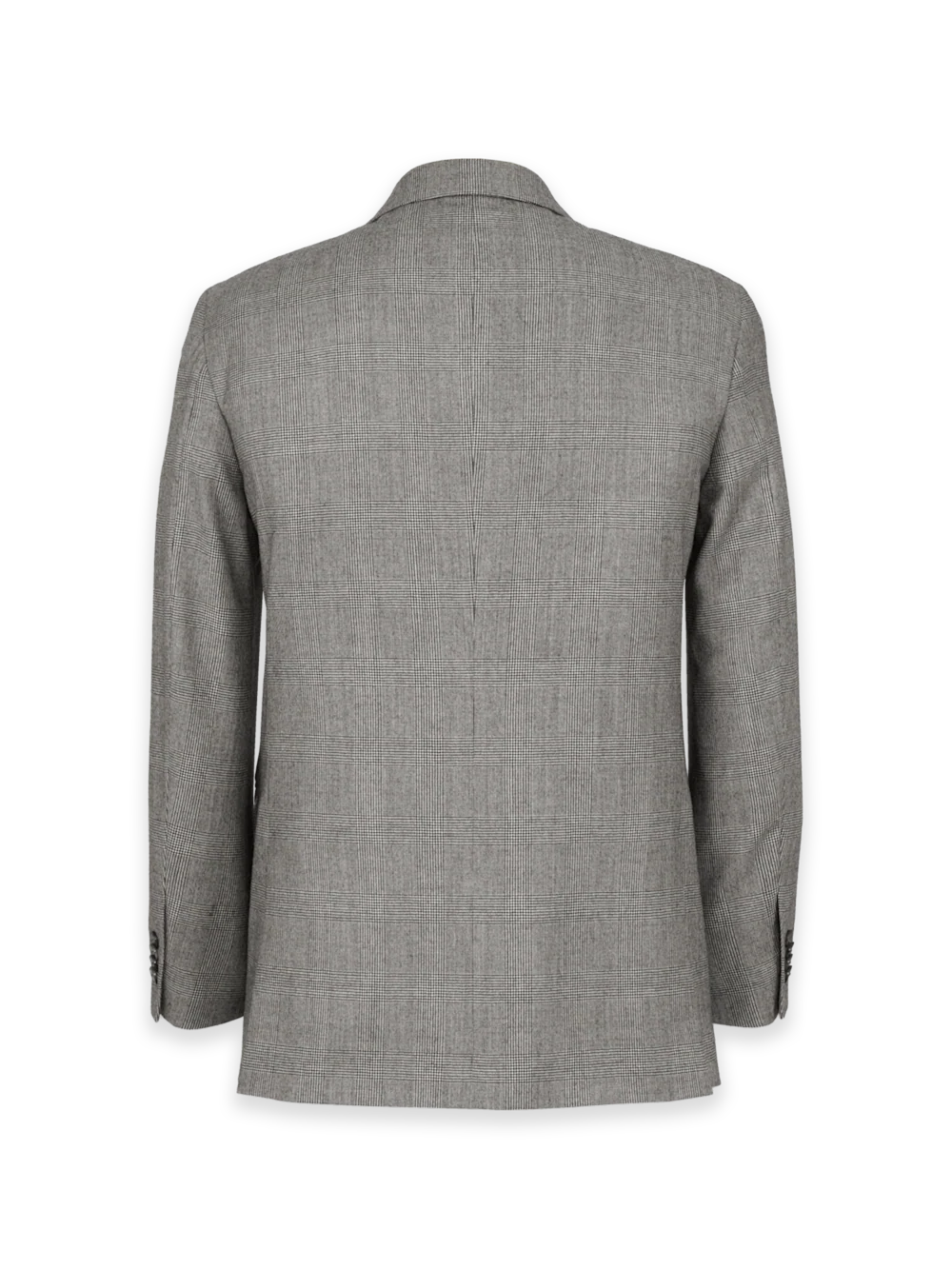 Black/White Wool Glen Plaid Single Breasted Notch Lapel Suit Jacket - Black/white - Image 2