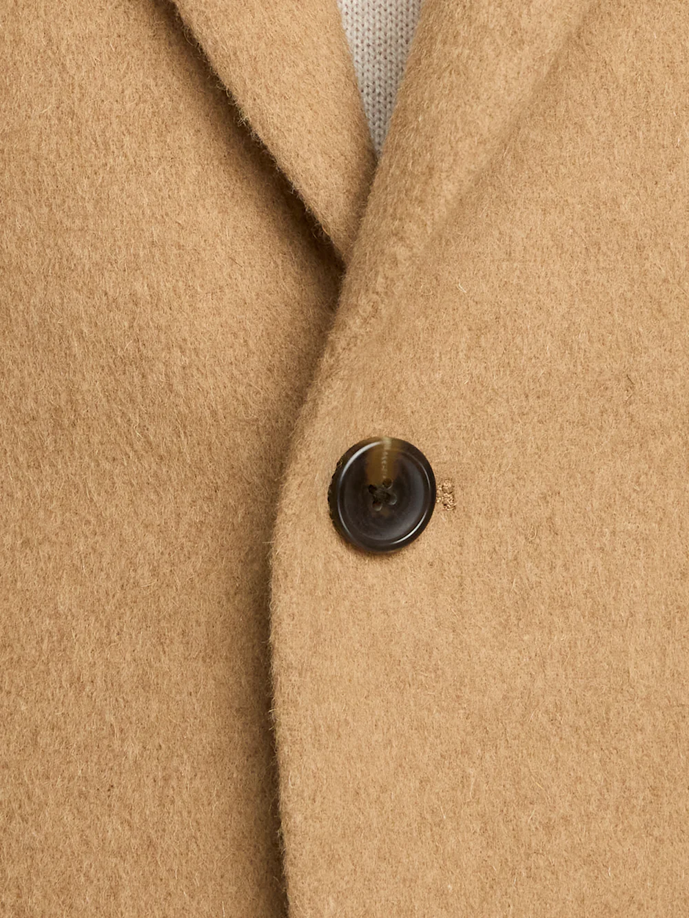 Camelhair Single Breasted Peak Lapel Sport Coat - Camel - Image 6