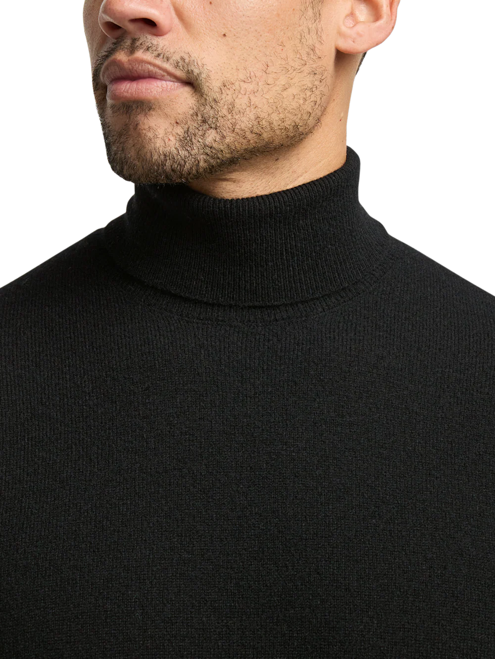Cashmere Turtleneck Sweater - Black - Image 3