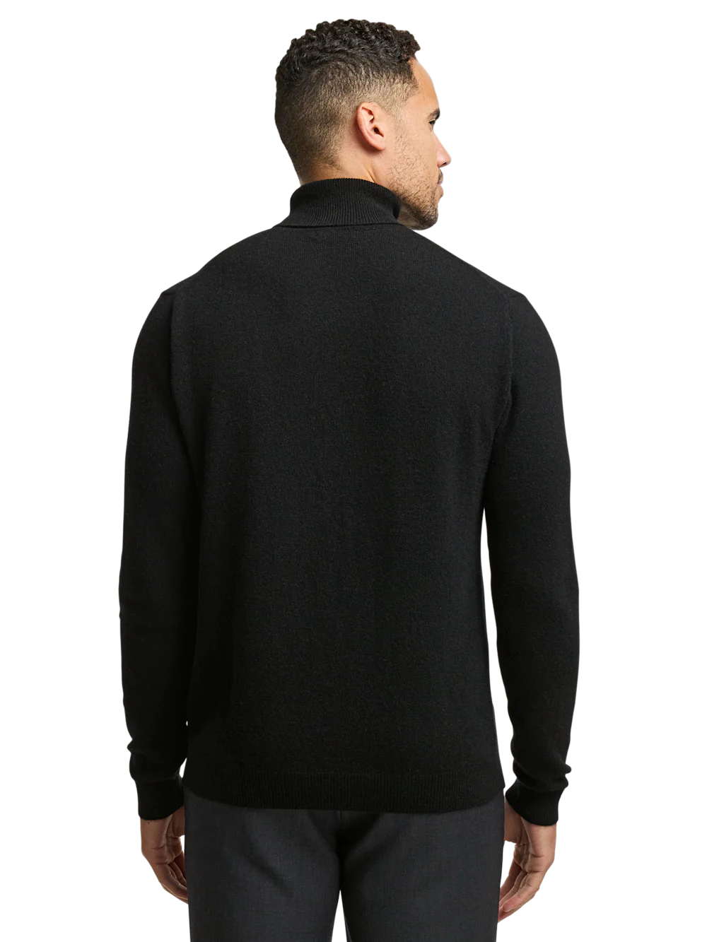 Cashmere Turtleneck Sweater - Black - Image 5