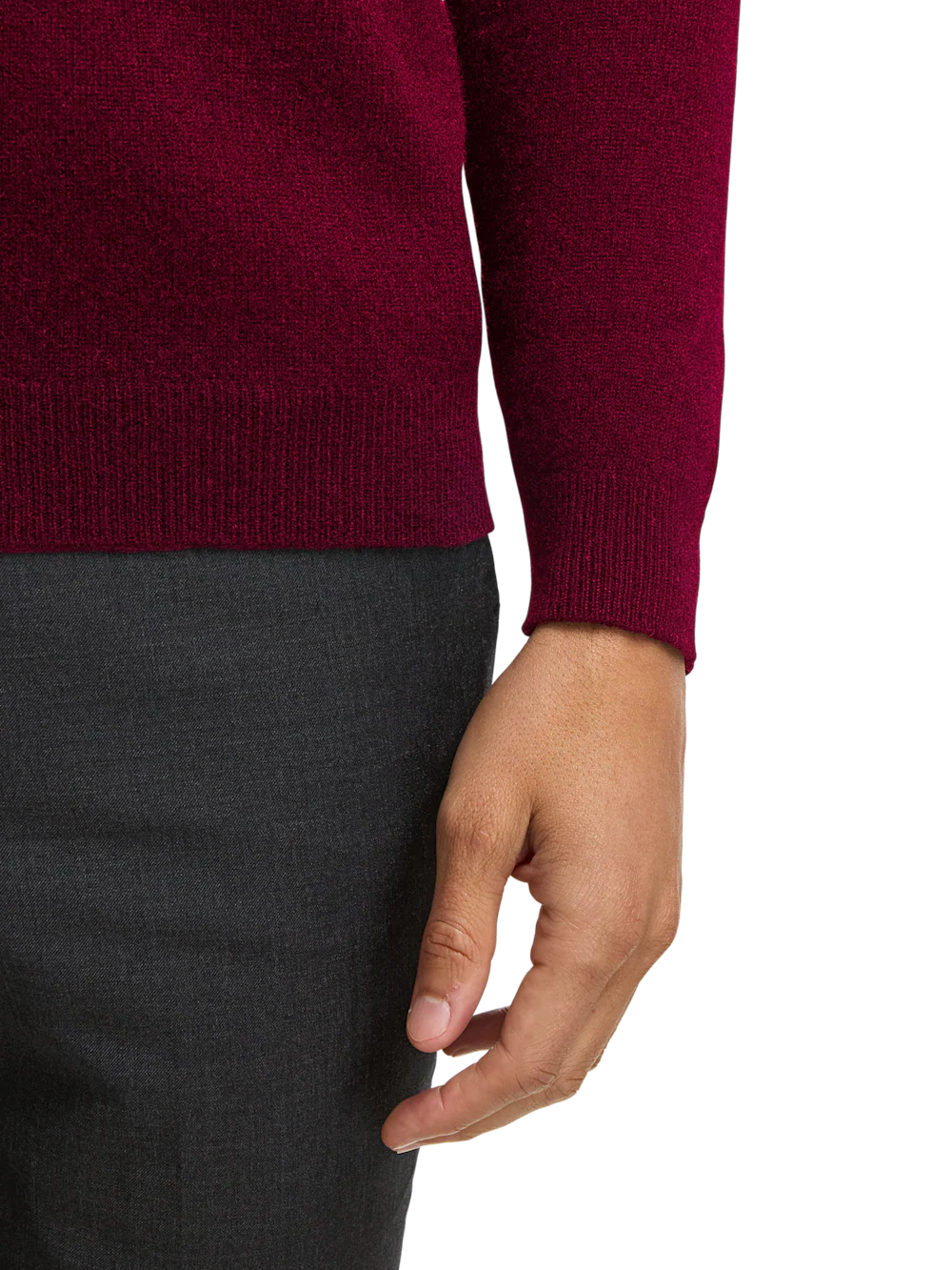 Cashmere Turtleneck Sweater - Burgundy - Image 4