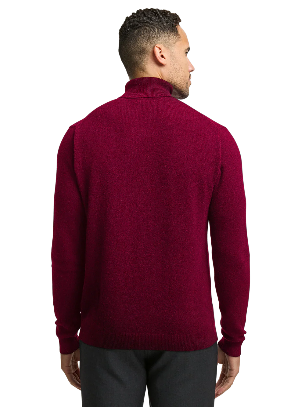 Cashmere Turtleneck Sweater - Burgundy - Image 5