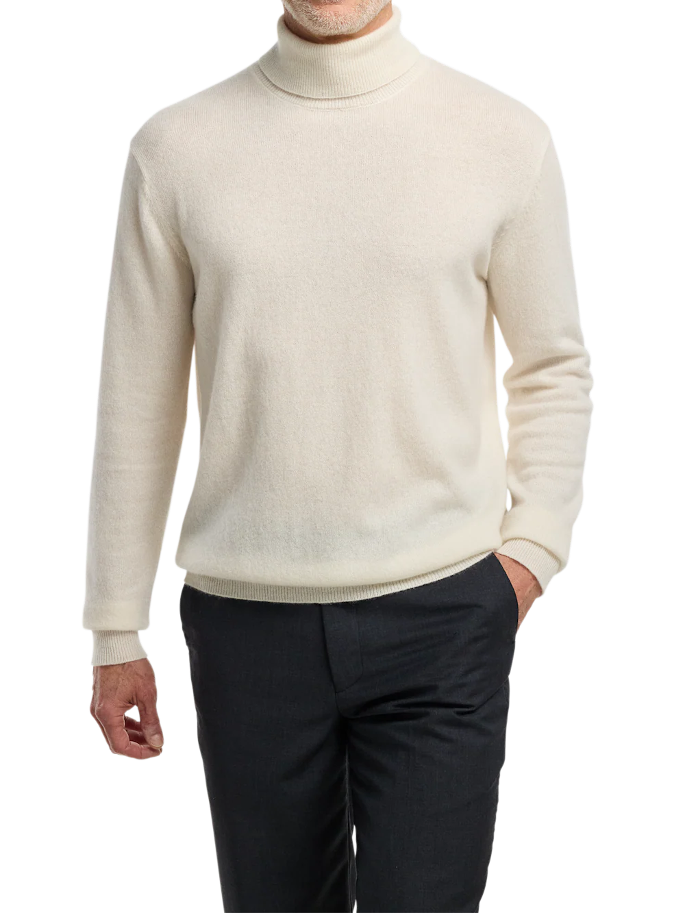 Cashmere Turtleneck Sweater - Ivory - Image 2