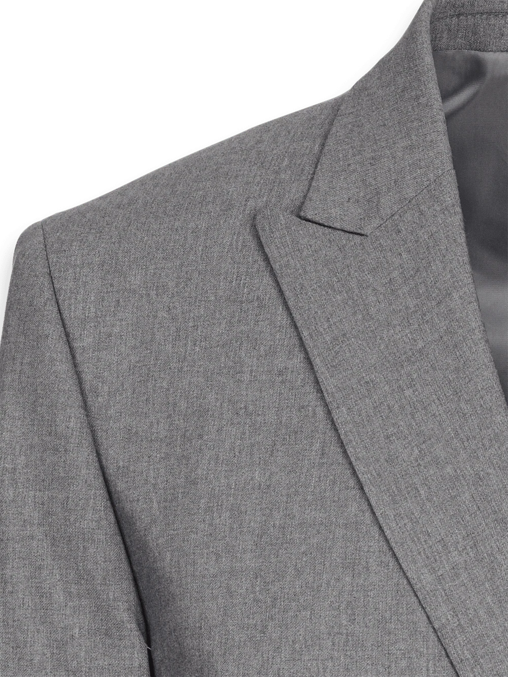 Classic Fit Essential Wool Double Breasted Peak Lapel Suit Jacket - Black - Image 3