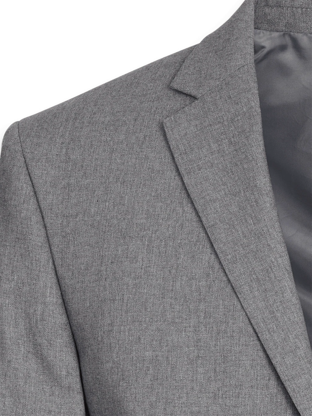 Classic Fit Essential Wool Notch Lapel Suit Jacket - Black - Image 3