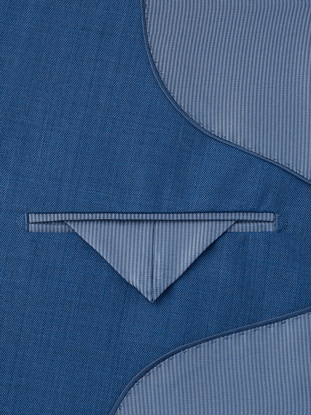 Classic Fit Sharkskin Peak Lapel Suit Jacket - Tan - Image 3
