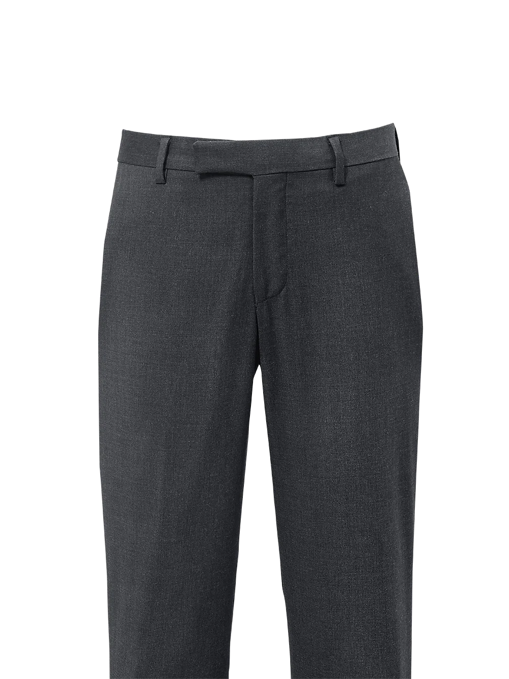Classic Fit Wool Gabardine Flat Front Pants - Olive - Image 2