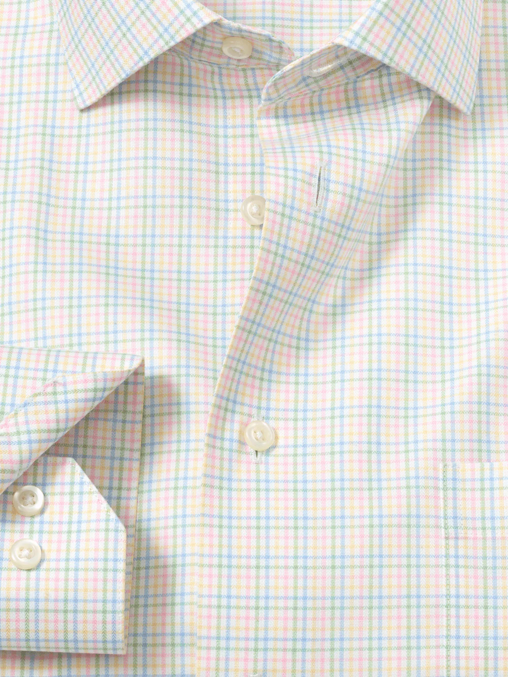 Comfort Stretch Non-Iron Check Dress Shirt - Multi - Image 6