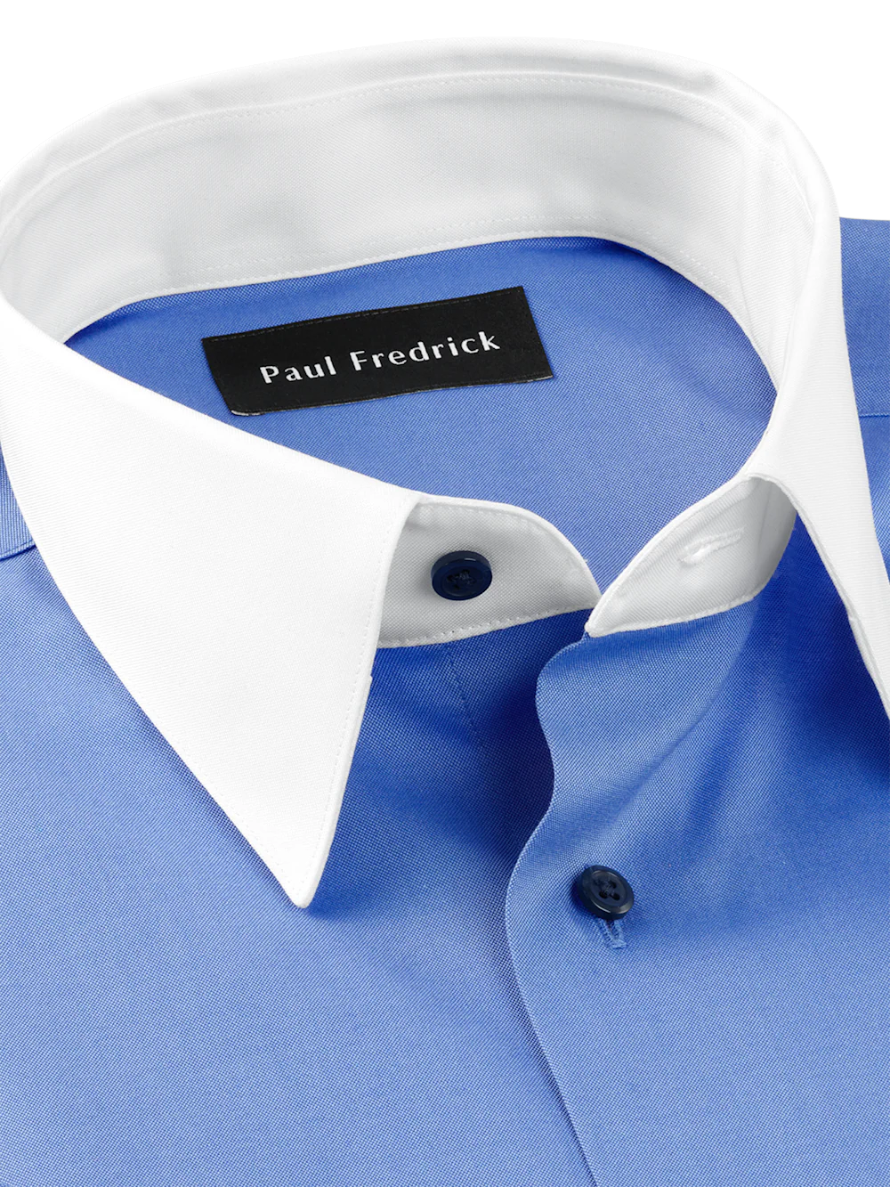 Comfort Stretch Non-Iron Solid Dress Shirt - French Blue - Image 7