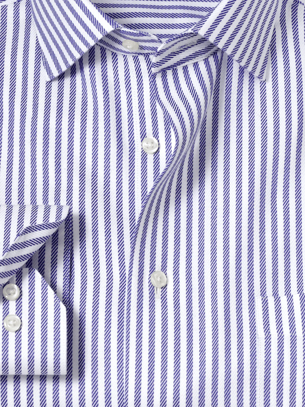 Comfort Stretch Non-Iron Stripe Dress Shirt - Purple - Image 6