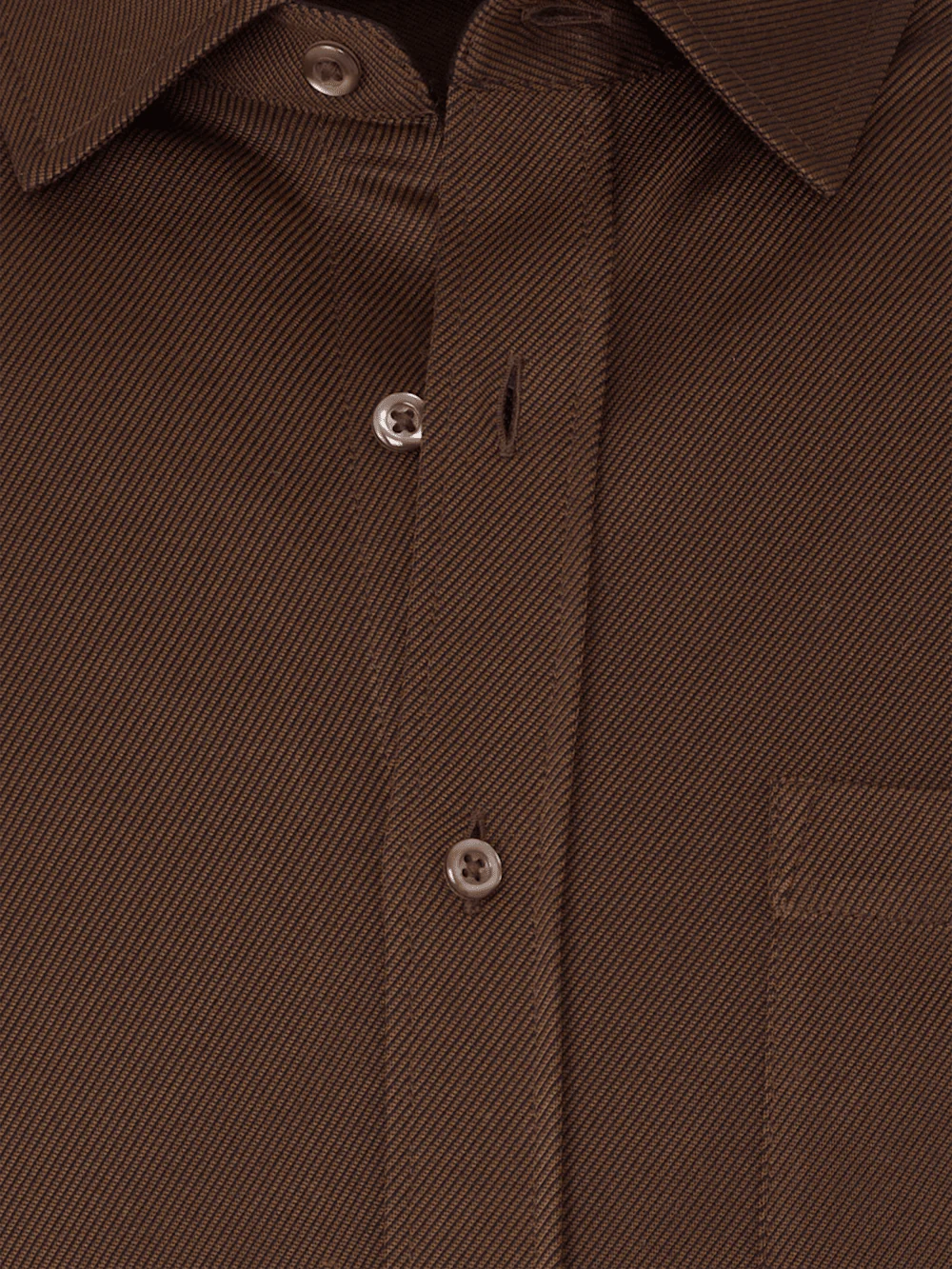 Cotton Blend Button Front Polo - Brown - Image 7