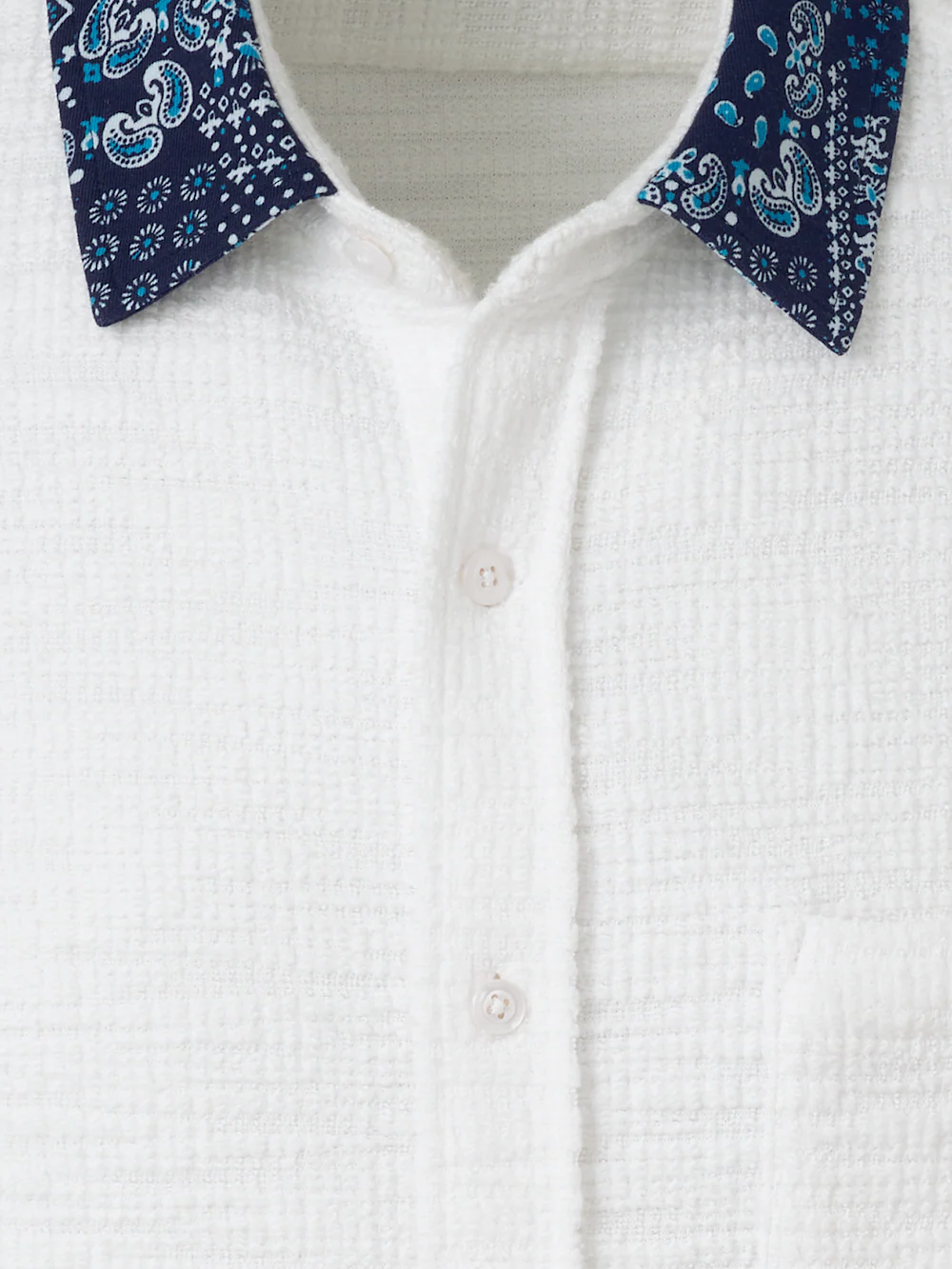 Cotton Button Front Polo - White - Image 7