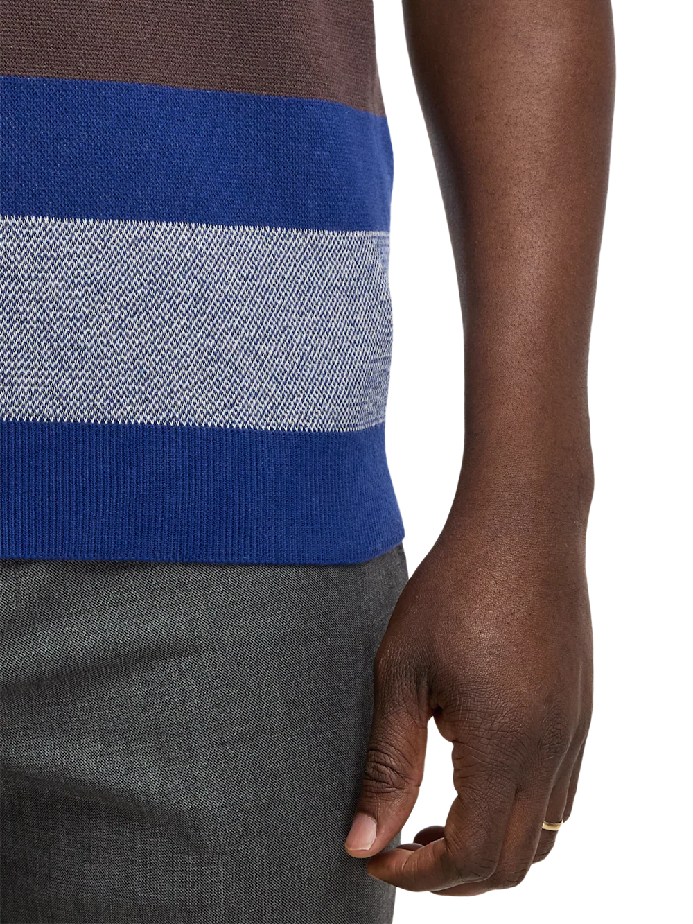 Cotton Button Front Polo - Multi - Image 4