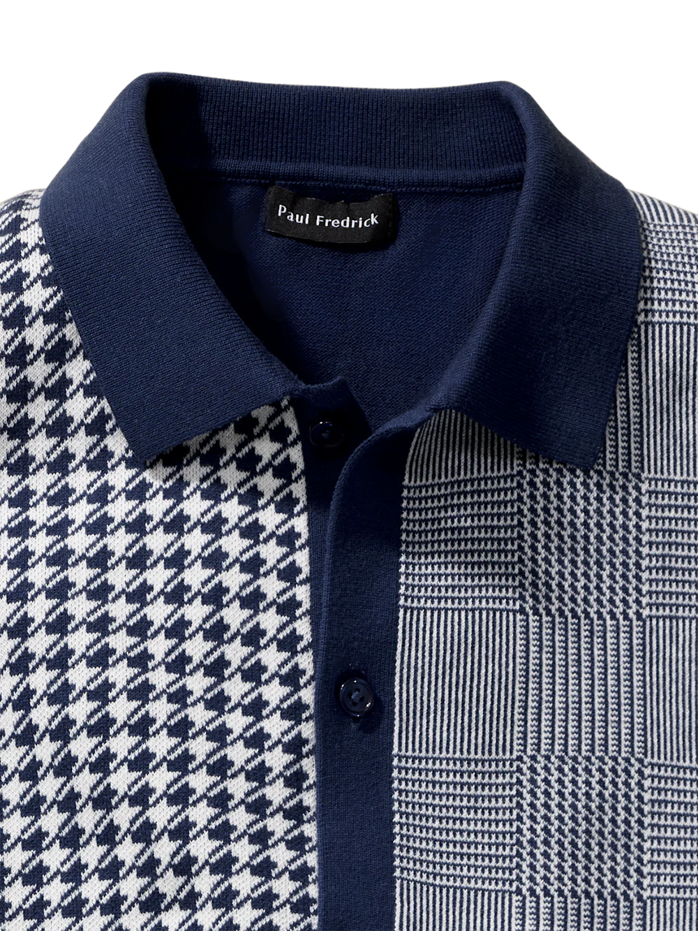 Cotton Button Front Polo - Blue - Image 6