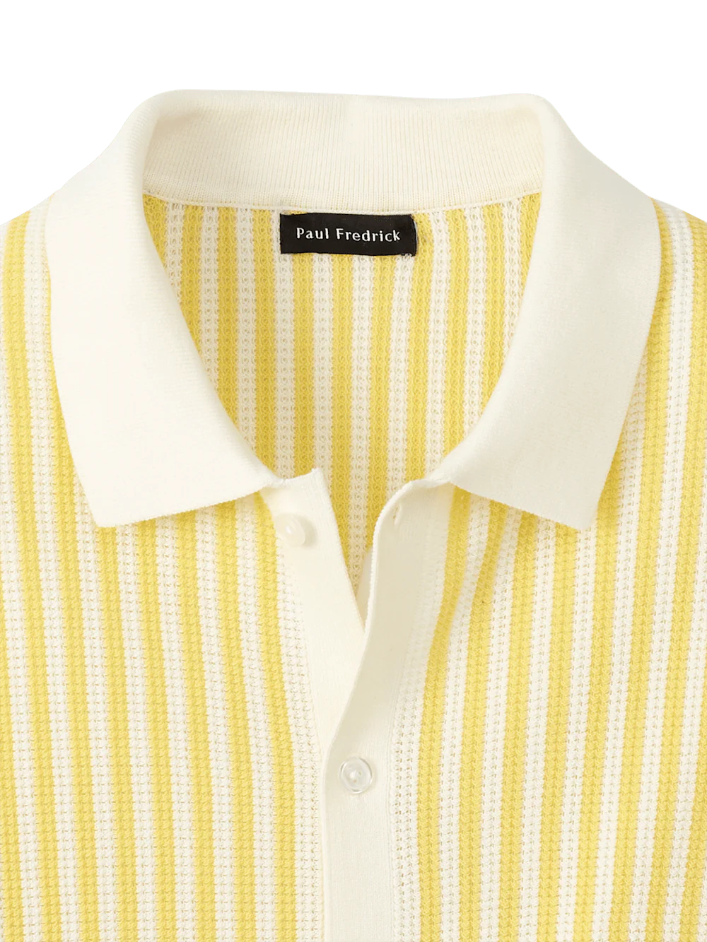 Cotton Button Front Polo - Yellow - Image 6