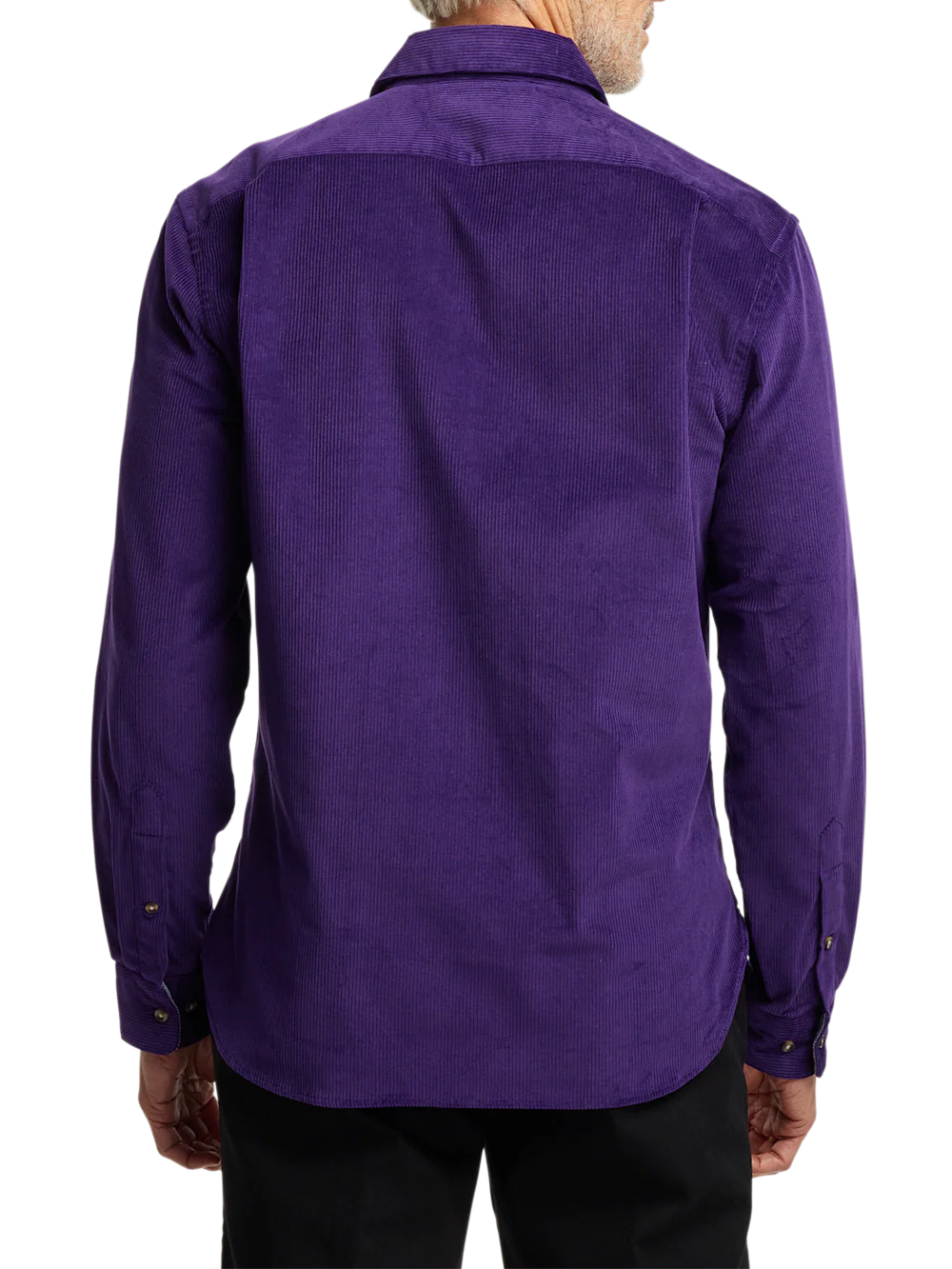 Cotton Corduroy Casual Shirt - Purple - Image 5