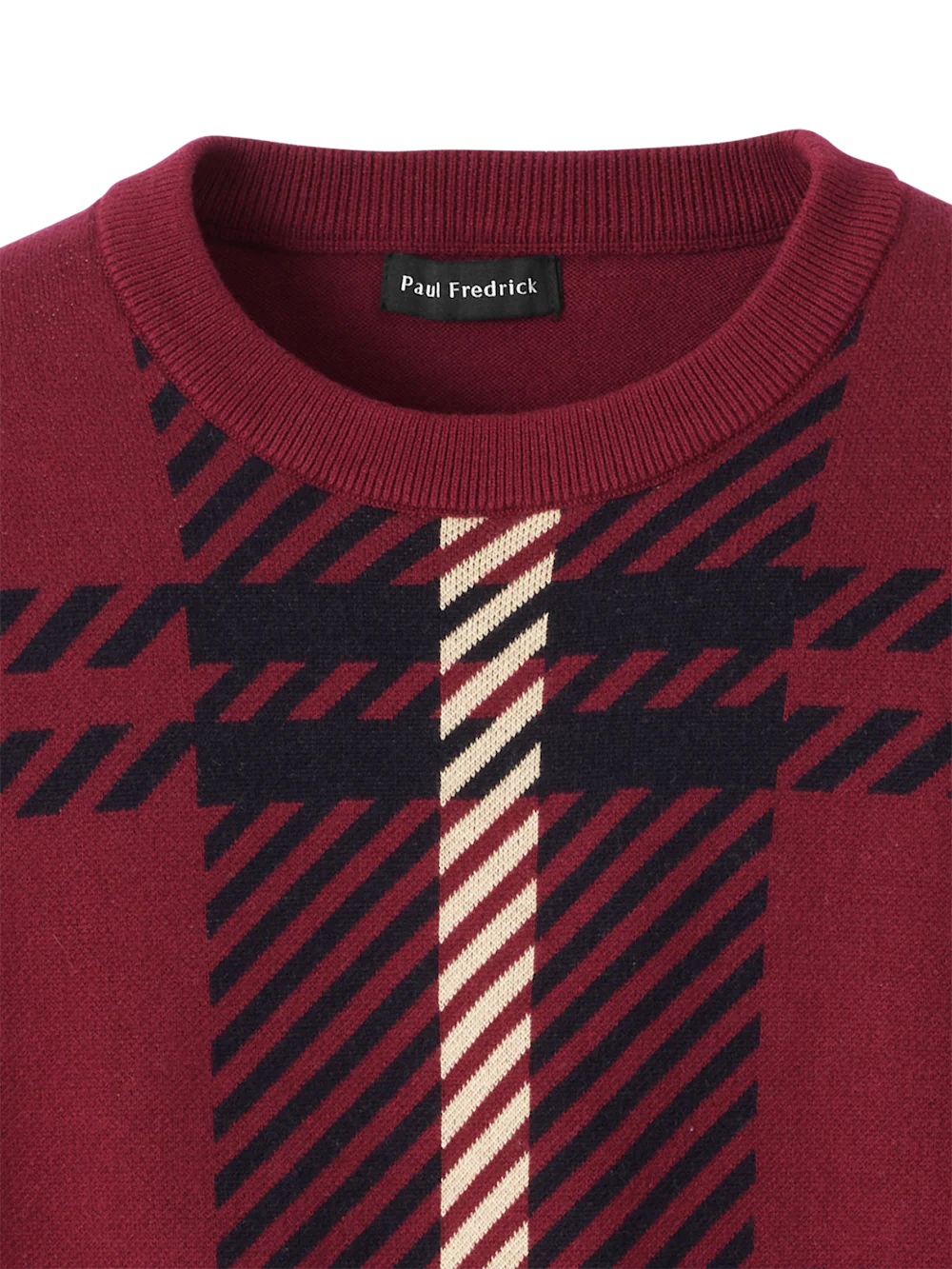 Cotton Crewneck Sweater - Burgundy - Image 6