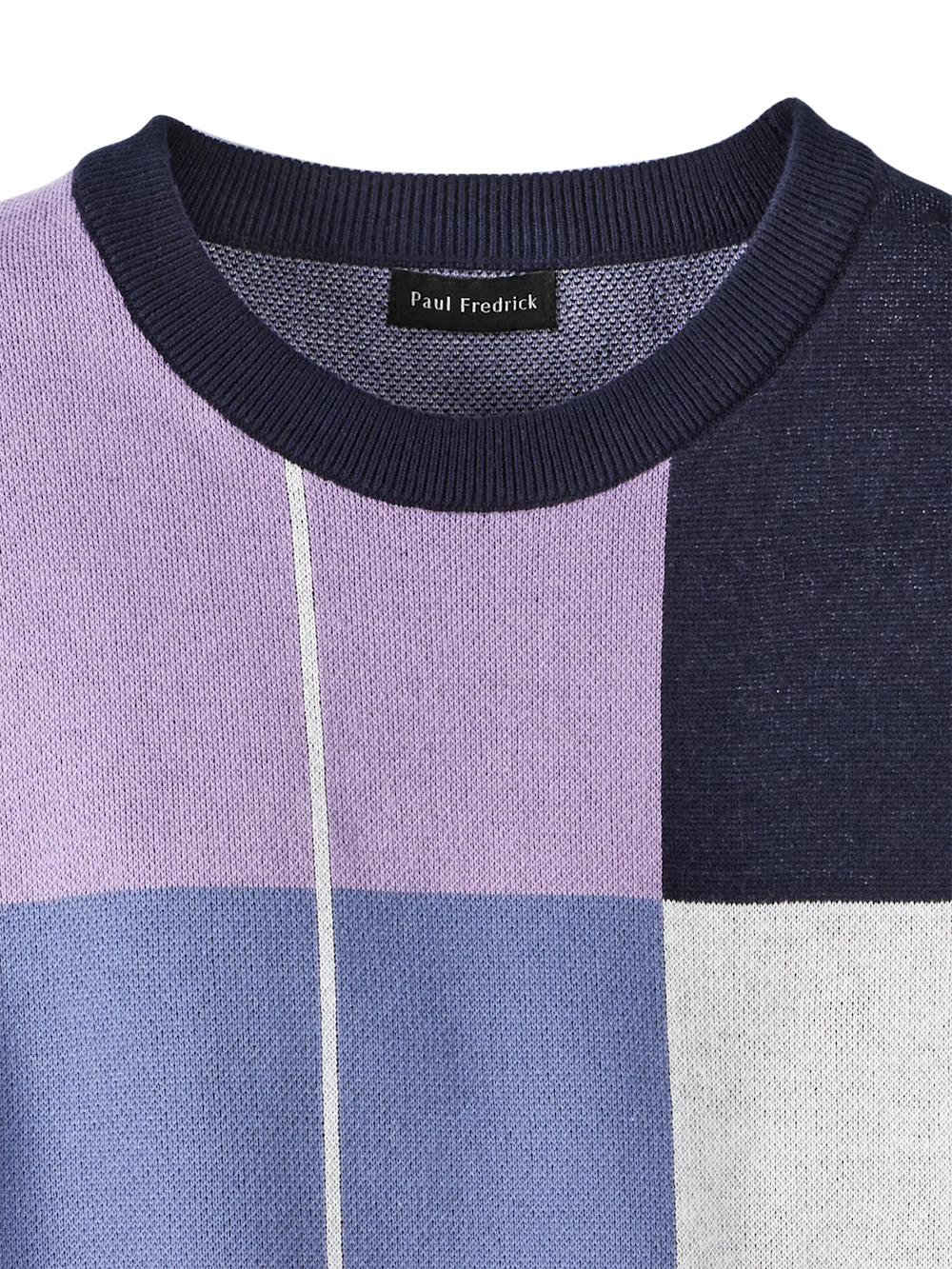 Cotton Crewneck Sweater - Navy/purple - Image 6