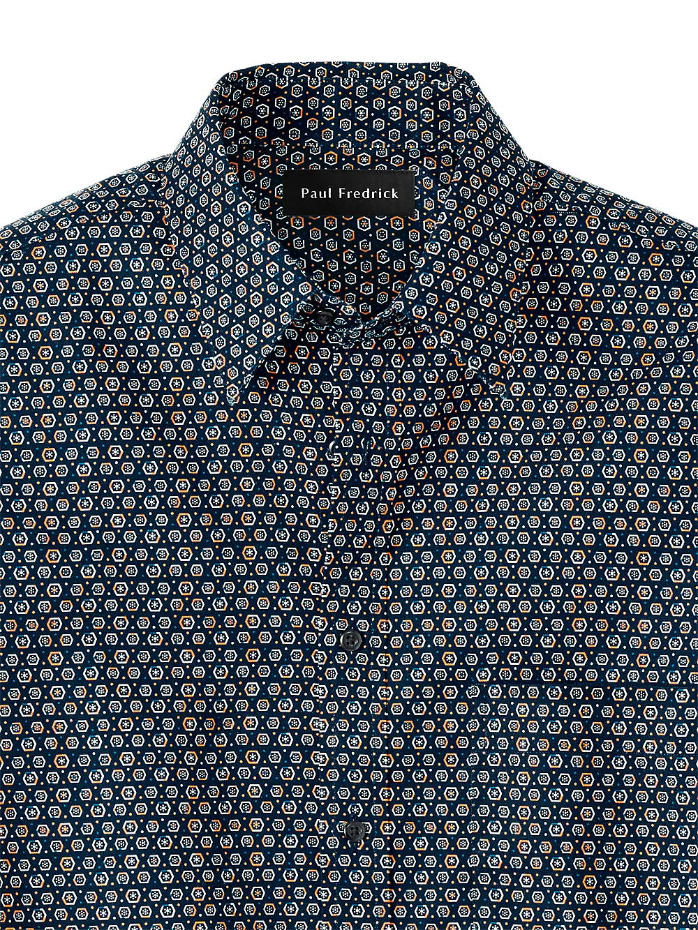Cotton Geometric Print Casual Shirt - Blue - Image 6