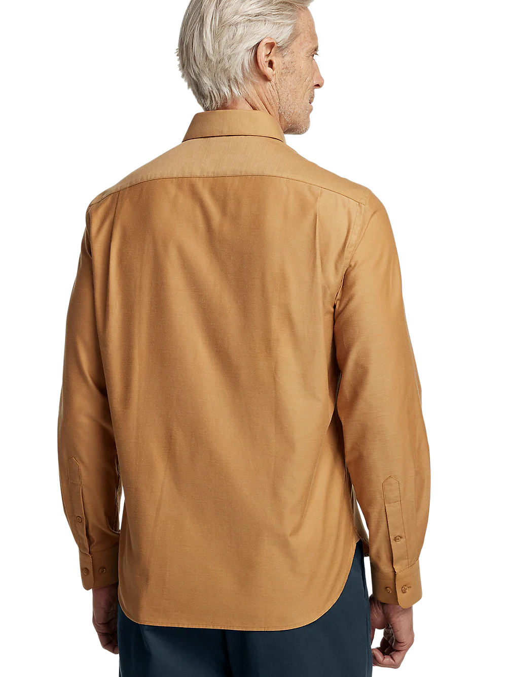 Cotton Solid Casual Shirt - Light Rust - Image 5