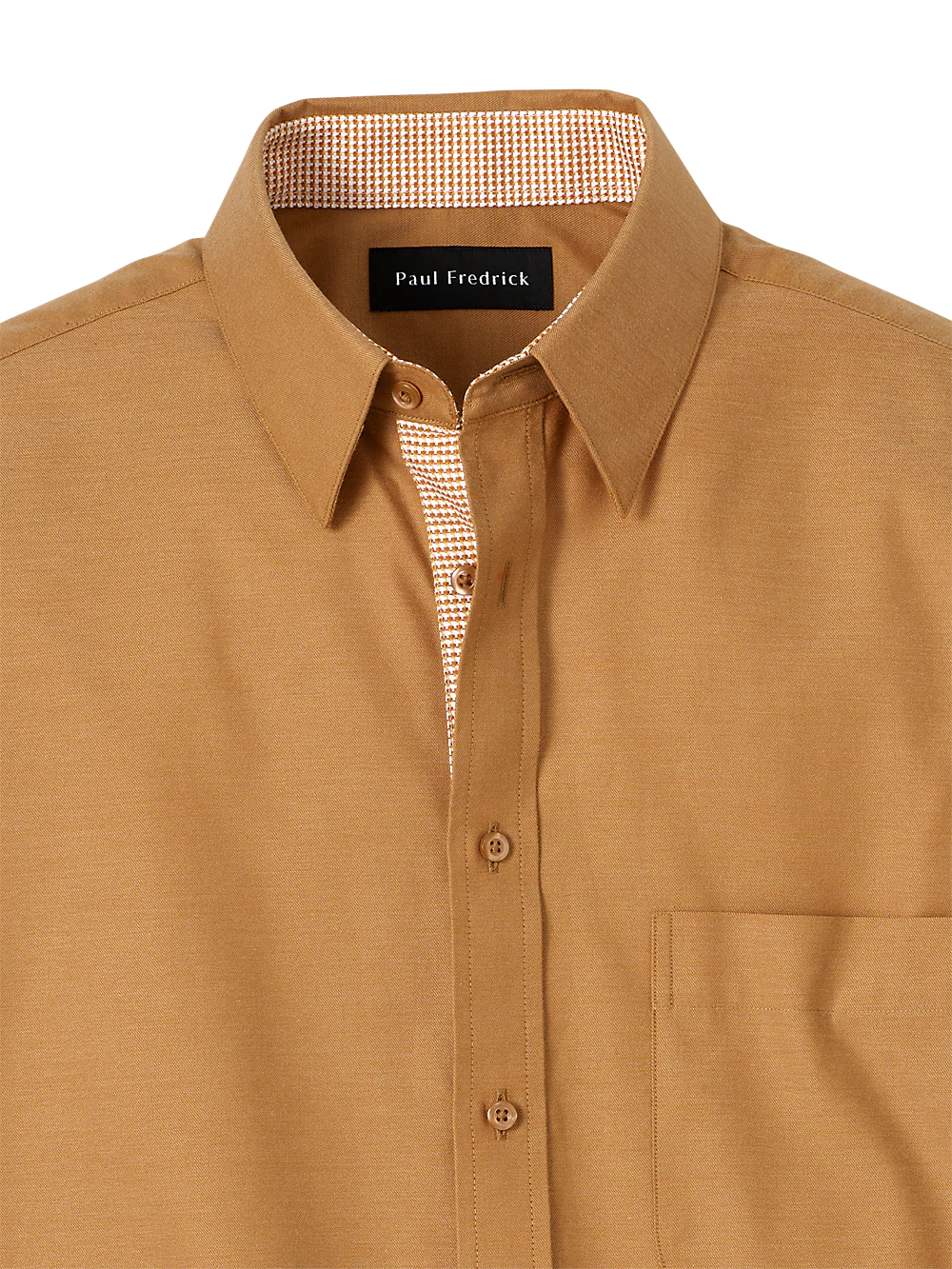 Cotton Solid Casual Shirt - Light Rust - Image 6