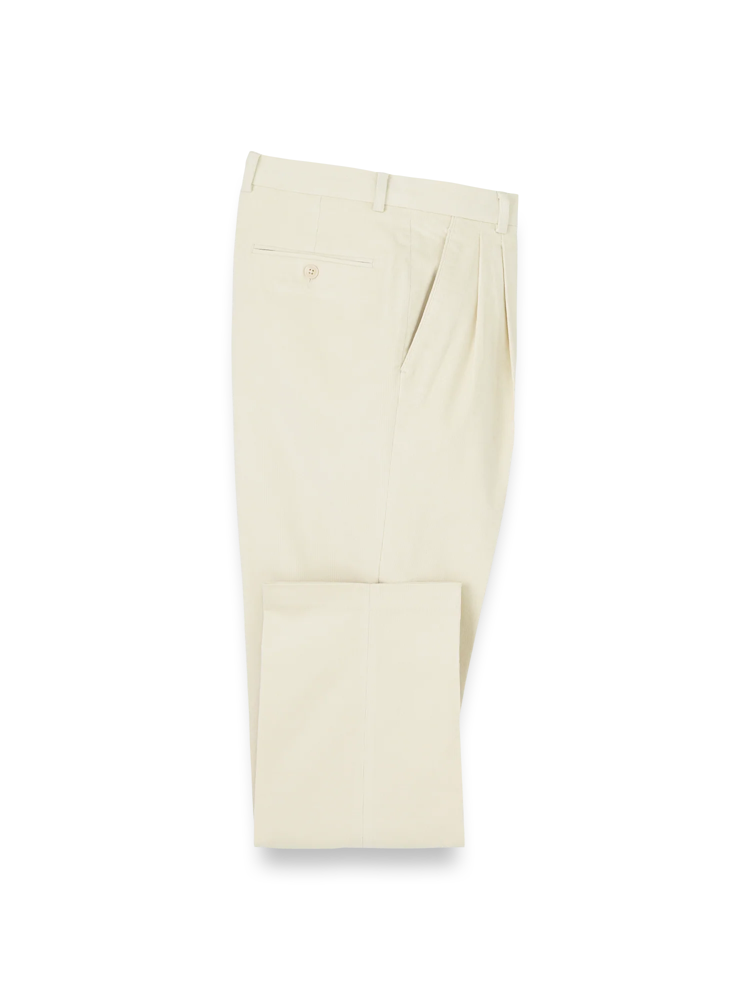Cotton Stretch Corduroy Pants - Winter White - Image 4