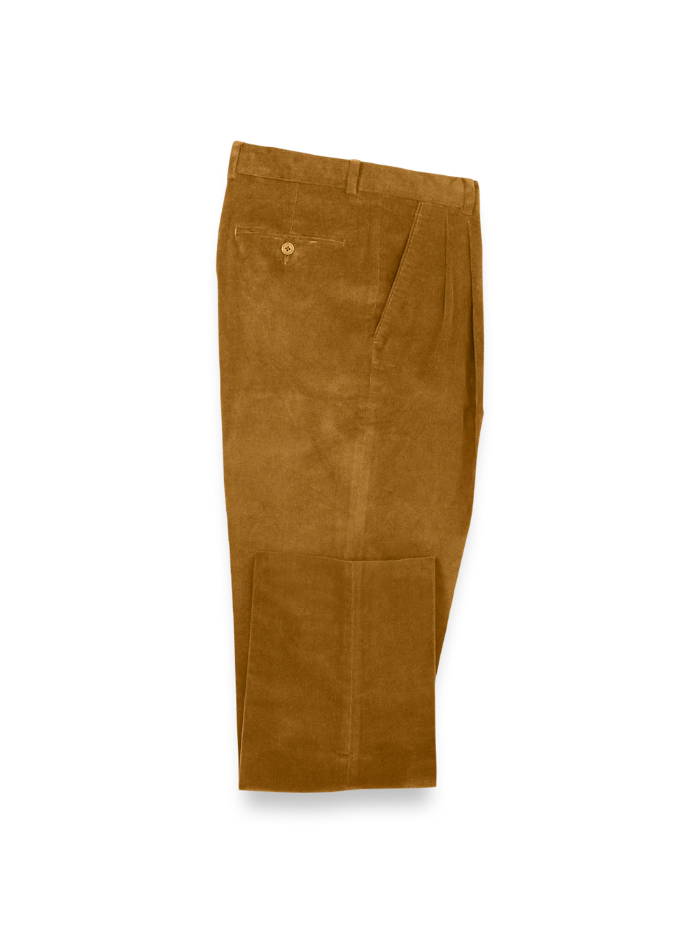 Cotton Stretch Corduroy Pants - Dark Gold - Image 4