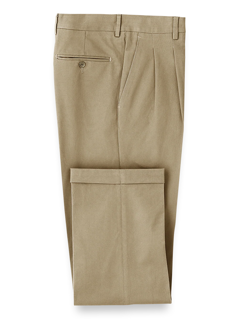 Cotton Stretch Twill Pants - Dark Khaki - Image 4