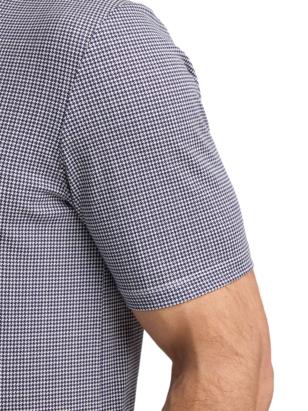 Cotton Three Button Polo - Navy - Image 5