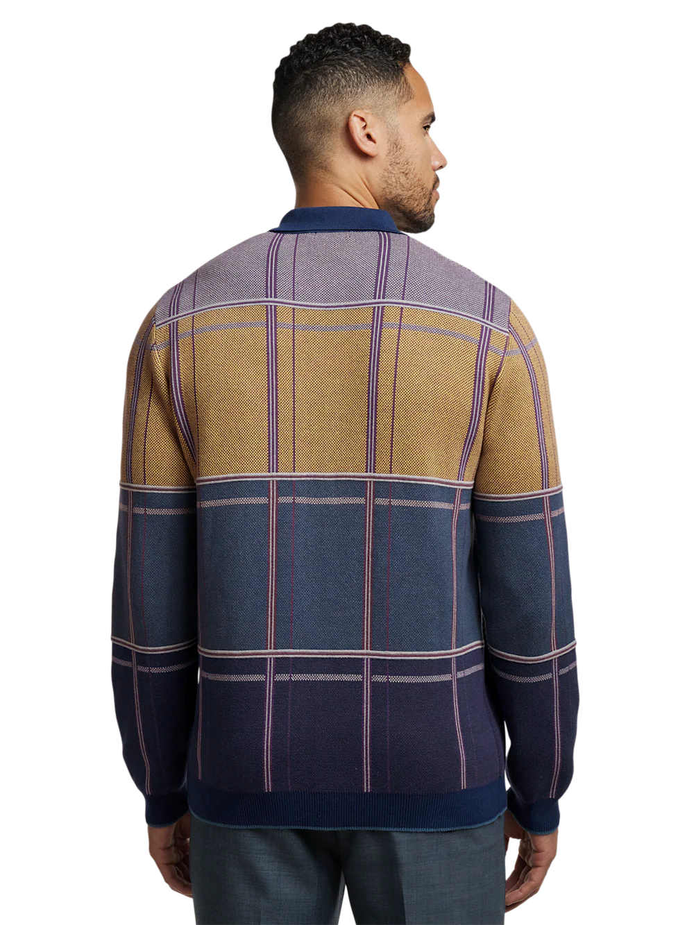 Cotton Three Button Polo - Multi - Image 5