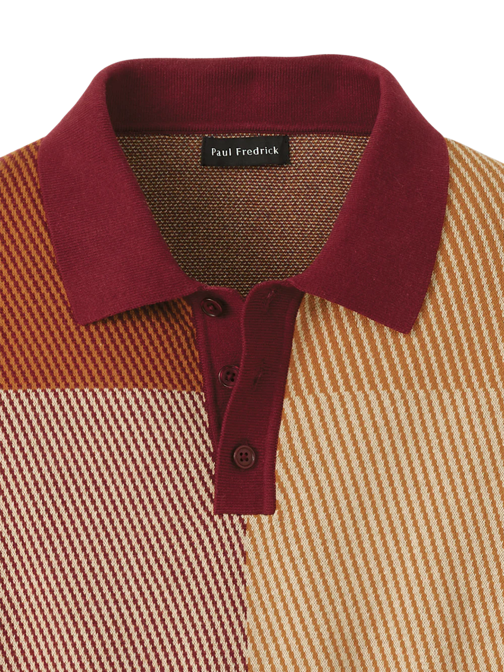 Cotton Three Button Polo - Multi - Image 6