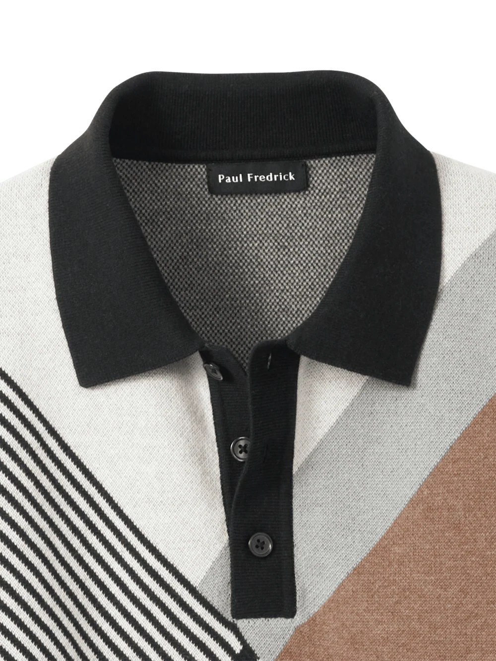Cotton Three Button Polo - Multi - Image 6