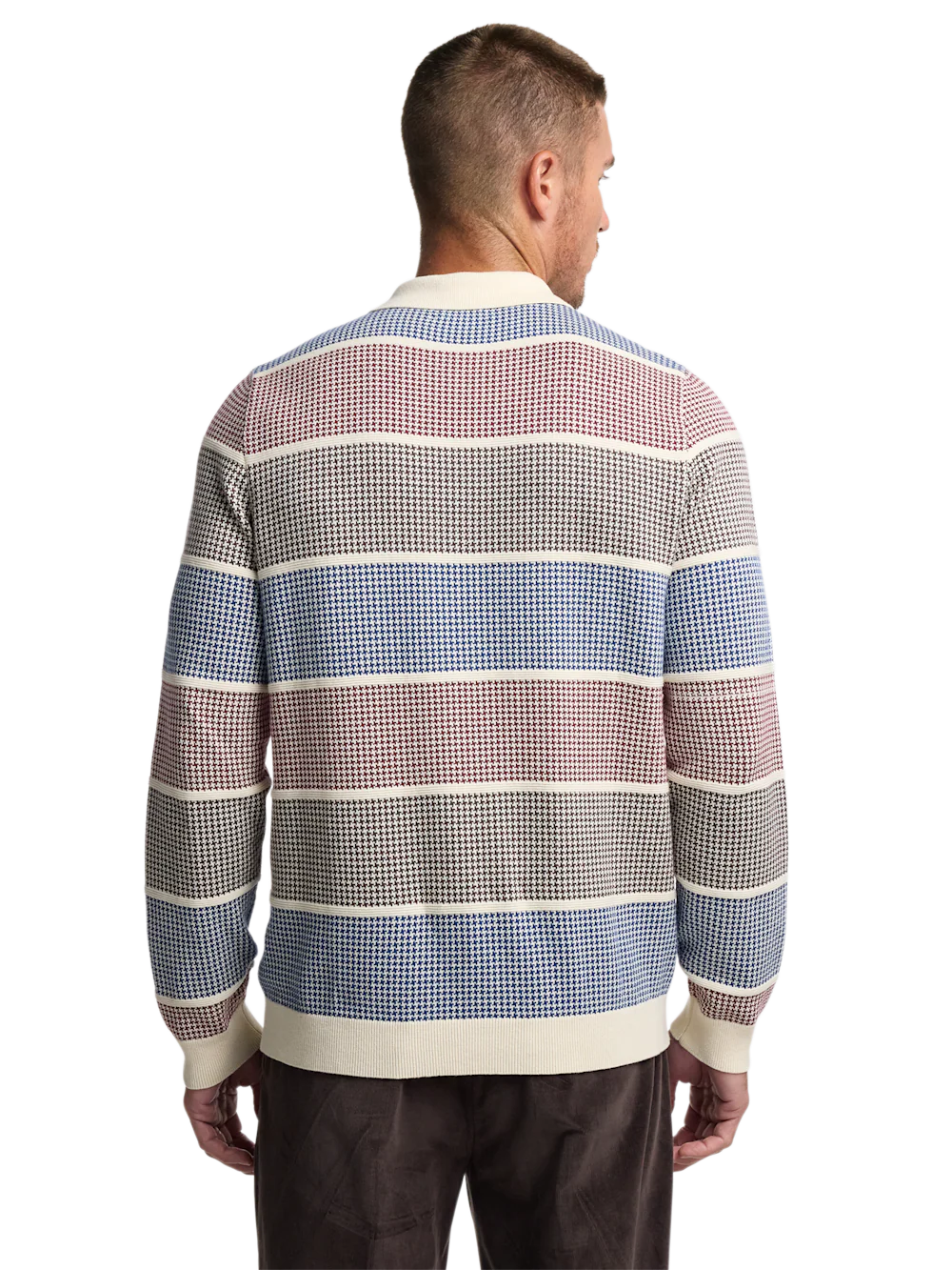Cotton Three Button Polo - Multi - Image 5
