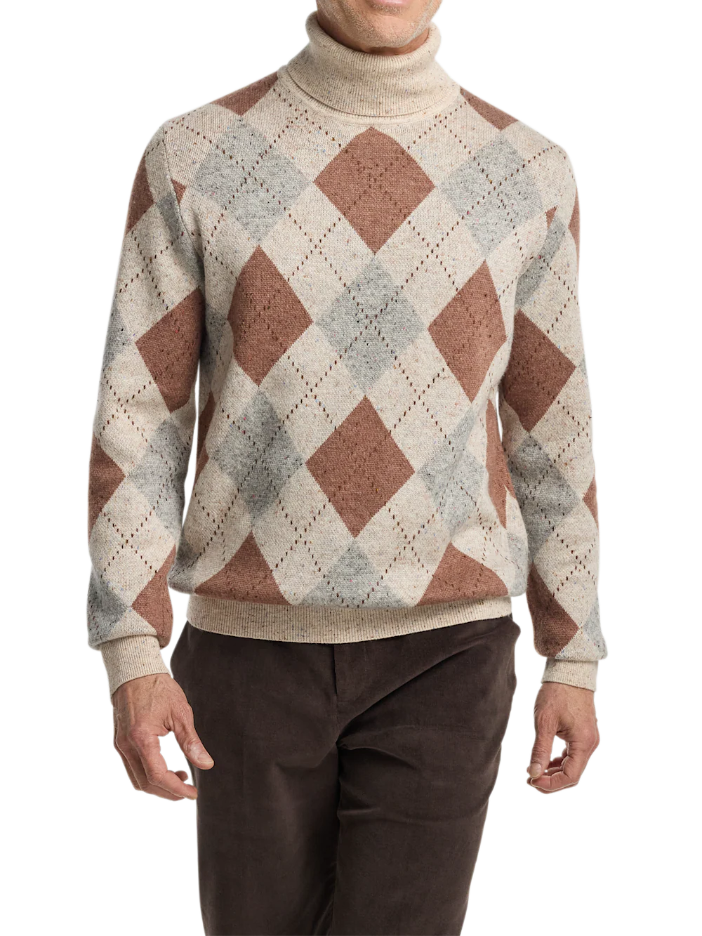 Donegal Turtleneck Sweater - Ivory Multi - Image 2
