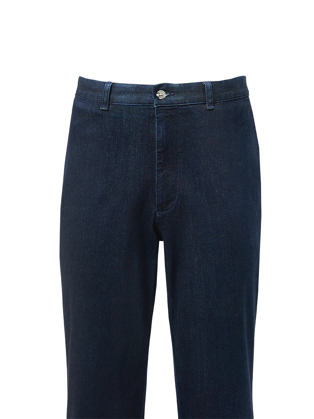 Flat Front Denim Pants - Black - Image 2