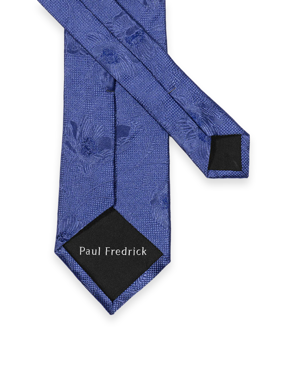 Floral Woven Silk Tie - Blue - Image 2