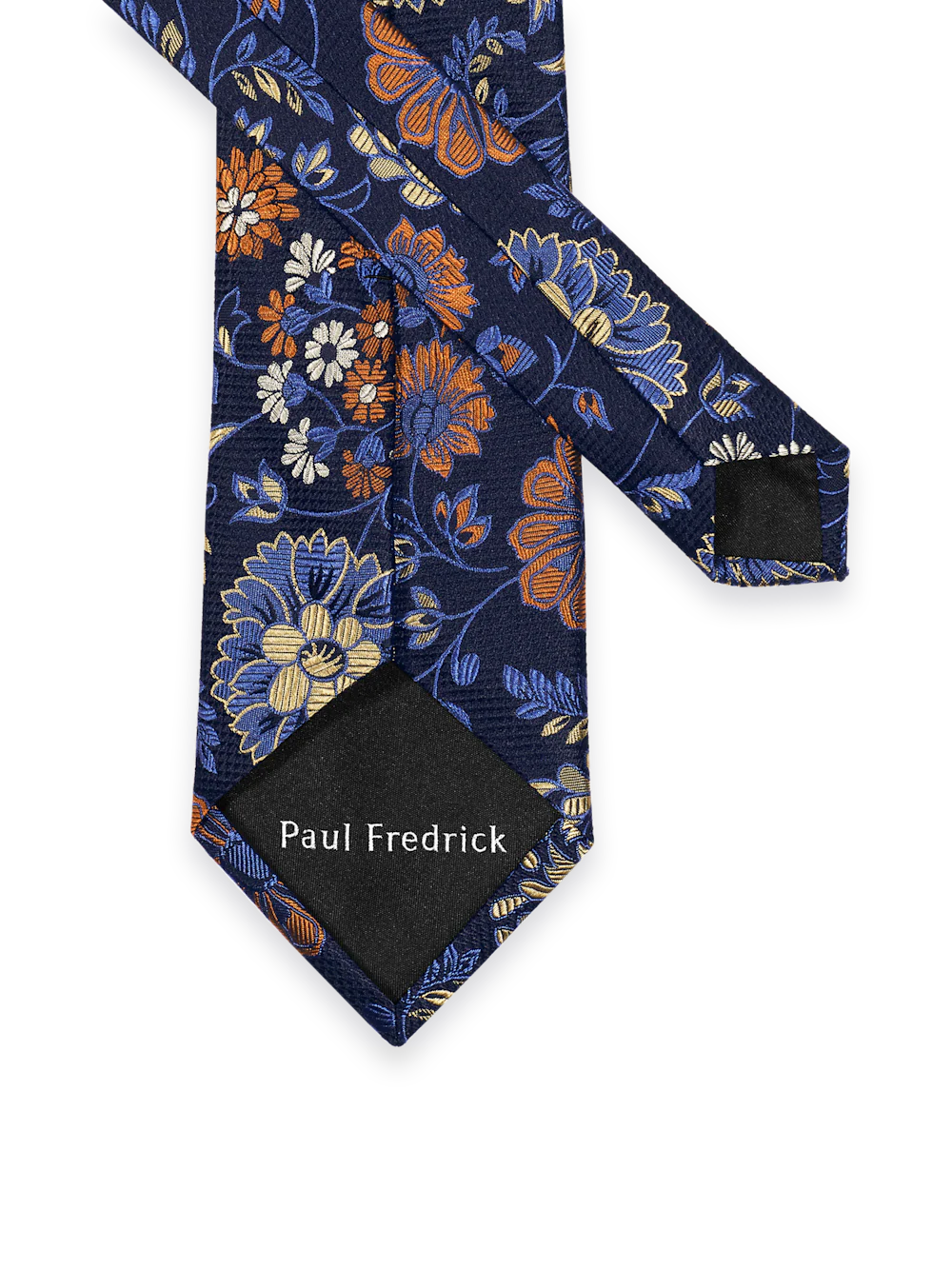 Floral Woven Silk Tie - Navy Multi - Image 2