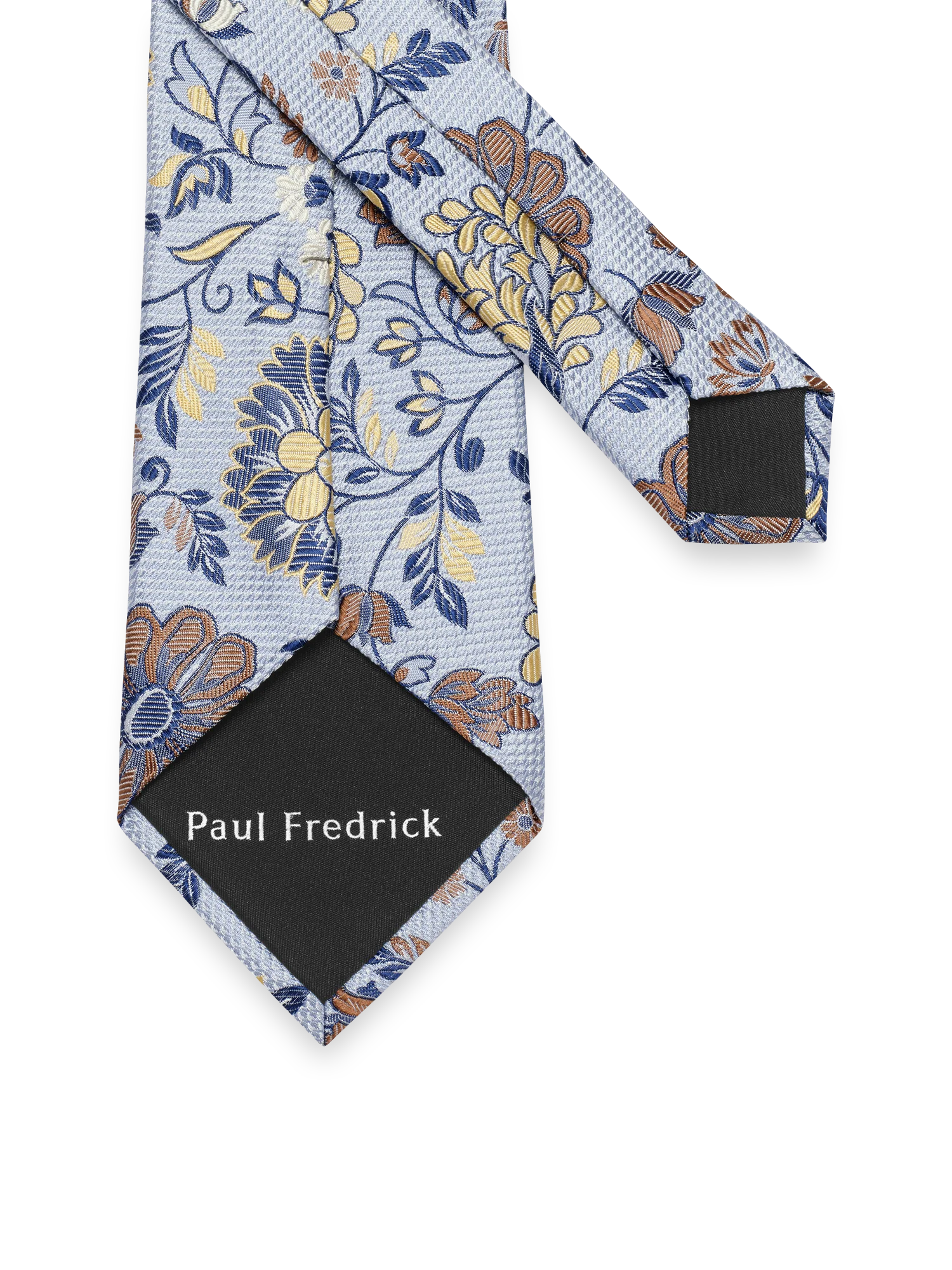 Floral Woven Silk Tie - Blue Multi - Image 3