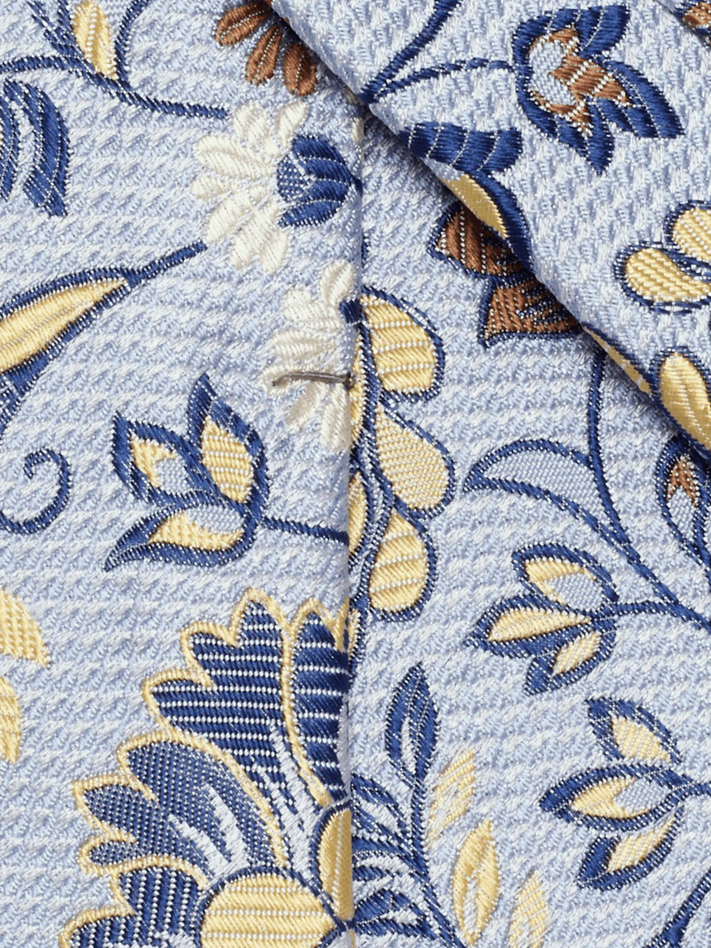 Floral Woven Silk Tie - Blue Multi - Image 4