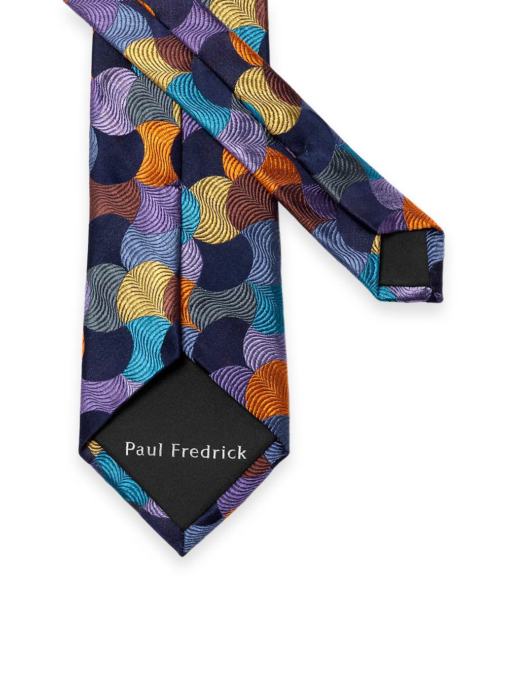 Geometric Woven Silk Tie - Multi - Image 3