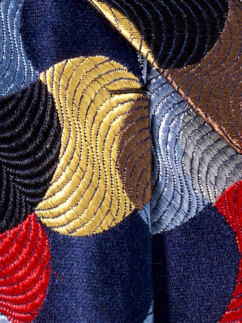 Geometric Woven Silk Tie - Multi - Image 4