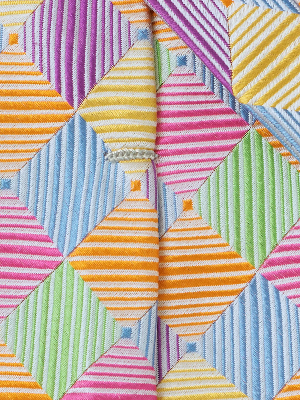 Geometric Woven Silk Tie - Multi - Image 4