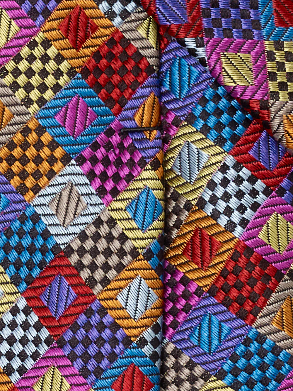 Geometric Woven Silk Tie - Multi - Image 4