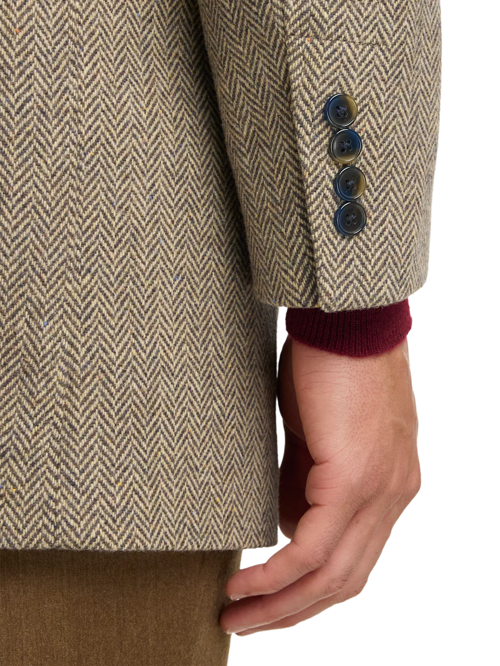 Herringbone Topcoat - Tan - Image 4