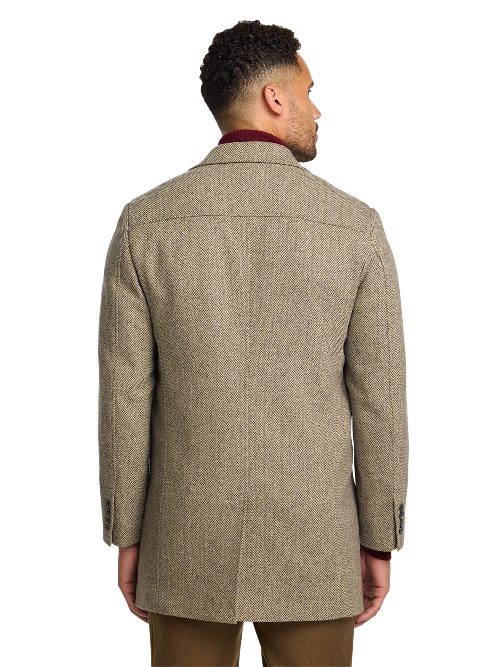 Herringbone Topcoat - Tan - Image 8
