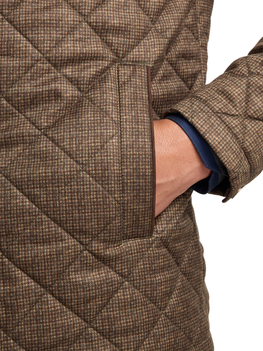 Houndstooth Quilted Jacket - Multi - Image 7