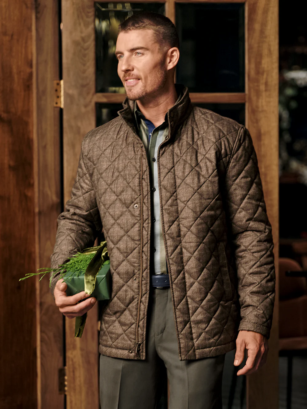 Houndstooth Quilted Jacket - Multi - Image 9