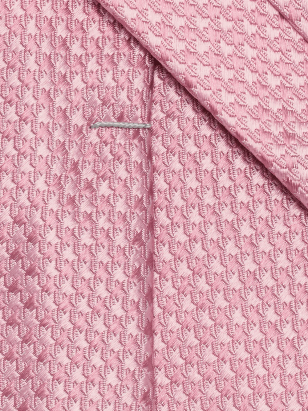 Houndstooth Woven Silk Tie - Pink - Image 4