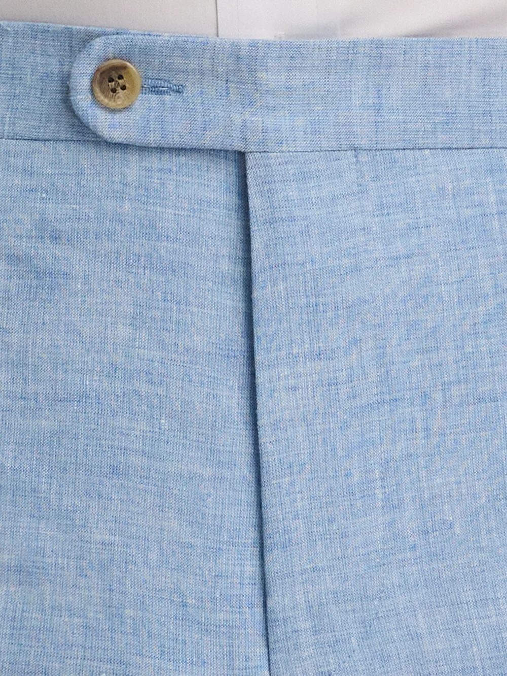Italian Linen Blend Single Breasted Notch Lapel Suit Pant - Light Blue - Image 5