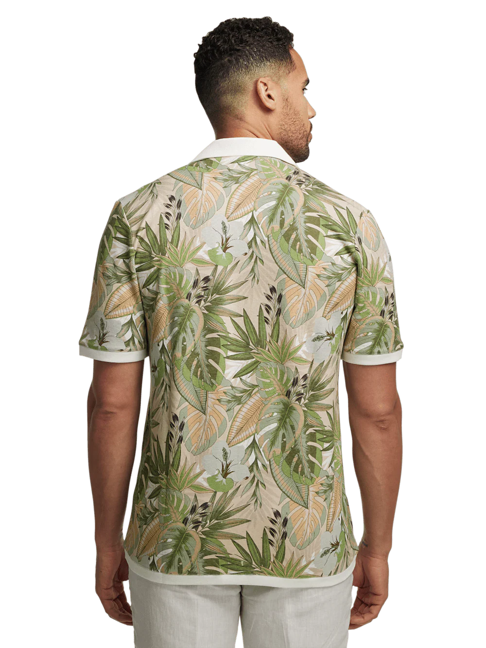 Linen Blend Button Front Camp Collar - Multi - Image 5